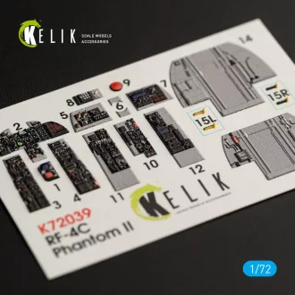   Kelik RF-4C Phantom II interior 3D decals for Hasegawa kit 3D matrica