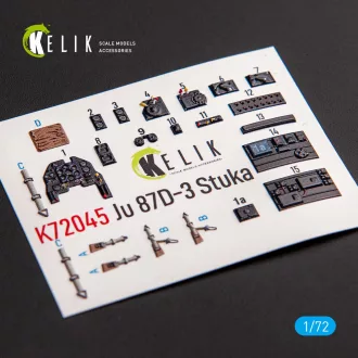   Kelik Junkers Ju 87D-3 Stuka - Interior 3D Decal for Special Hobby kit 3D matrica
