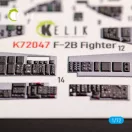 Kelik JASDF F-2B Fighter interior 3D decals for FineMolds kit 3D matrica