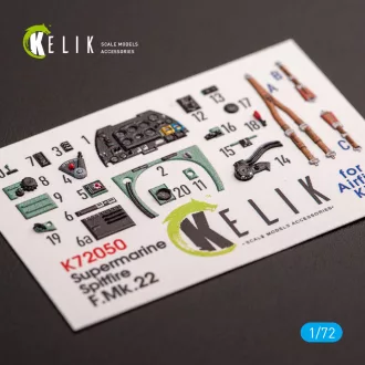   Kelik Spitfire F.Mk.22 - interior 3D decals for Airfix kit 3D matrica