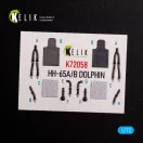 Kelik HH-65A/B Dolphin interior 3D decals for Dream Model kit 3D matrica