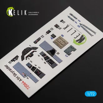   Kelik A1H Skyraider interior 3D decals for Hasegawa kit 3D matrica