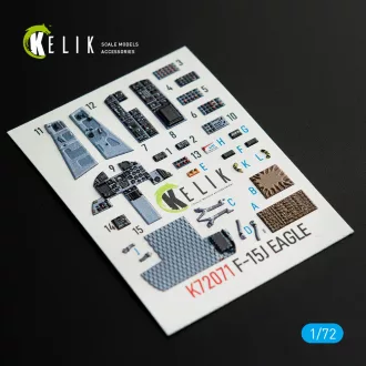   Kelik F-15J Eagle interior 3D decals for PLATZ kit 3D matrica