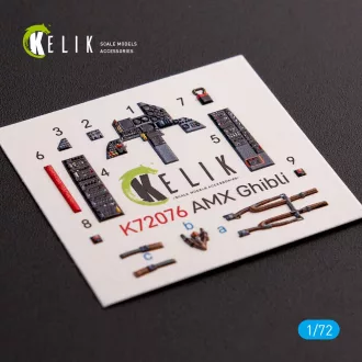   Kelik Amx Ghibli interior 3D decals for Italeri kit 3D matrica