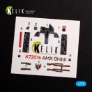 Kelik Amx Ghibli interior 3D decals for Italeri kit 3D matrica