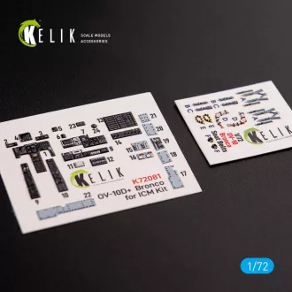   Kelik OV-10D+ Bronco interior 3D decals for ICM kit 3D matrica