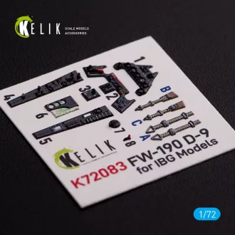   Kelik Fw 190 D-9 interior 3D decals for IBG Models kit 3D matrica