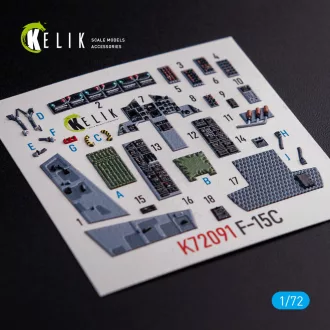   Kelik F-15C - interior 3D decals for FineMolds kit 3D matrica