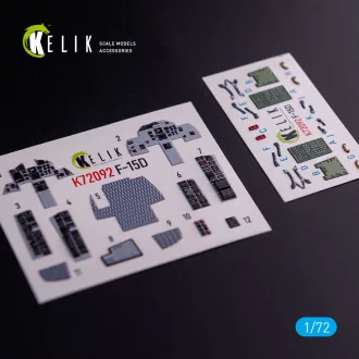   Kelik F-15D - interior 3D decals for FineMolds kit 3D matrica