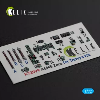   Kelik A6M5 Zero - interior 3D decals for Tamiya kit 3D matrica