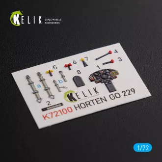   Kelik Horten Go 229 interior 3D decals for Revell kit 3D matrica