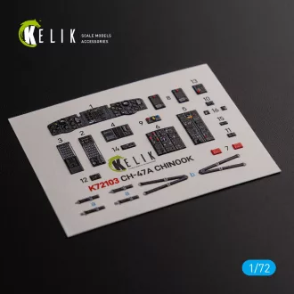 Kelik CH-47A interior 3D decals for Trumpeter kit 3D matrica