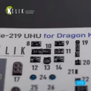 Kelik HE-219 UHU interior 3D decals for Dragon kit 3D matrica