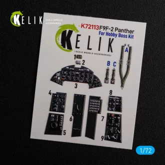   Kelik F9F-2 Panther interior 3D decals for HobbyBoss kit 3D matrica