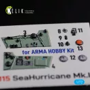 Kelik Sea Hurricane Mk I interior 3D decals for Arma Hobby kit 3D matrica