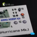 Kelik Sea Hurricane Mk I interior 3D decals for Arma Hobby kit 3D matrica