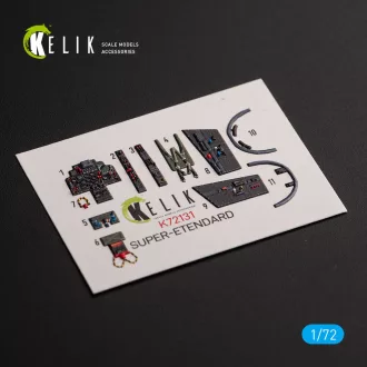   Kelik Super Etendard - interior 3D decals for Academy kit 3D matrica