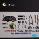 Kelik Yak-1B - interior 3D decals for Arma Hobby kit 3D matrica