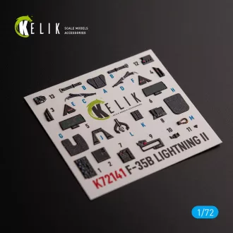 Kelik F-35B - interior 3D decals for Tamiya kit 3D matrica