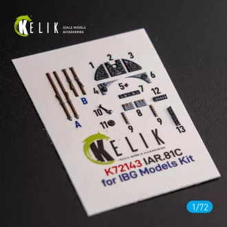   Kelik IAR.81c - interior 3D decals for IBG Models kit 3D matrica