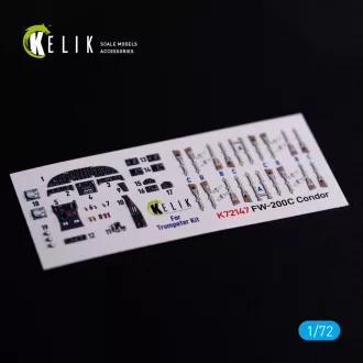   Kelik FW-200C Condor - interior 3D decals for Trumpeter kit 3D matrica