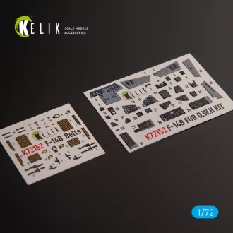 Kelik F-14B - interior 3D decals for GWH kit 3D matrica