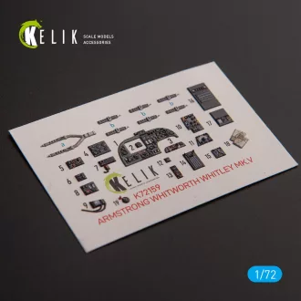   Kelik ARMSTRONG WHITWORTH WHITLEY MK.V - interior 3D decals for Airfix kit 3D matrica