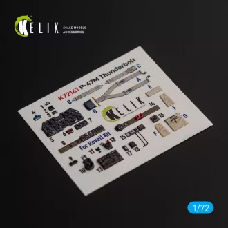   Kelik P-47M Thunderbolt- interior 3D decals for Revell kit 3D matrica