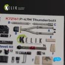 Kelik P-47M Thunderbolt- interior 3D decals for Revell kit 3D matrica