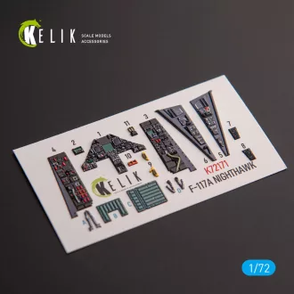   Kelik F-117A NIGHTHAWK - interior 3D decals for Academy kit 3D matrica