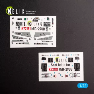   Kelik MiG-29UB - interior 3D decals for IBG models kit 3D matrica