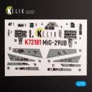 Kelik MiG-29UB - interior 3D decals for IBG models kit 3D matrica