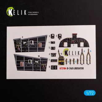   Kelik B-24D Liberator - interior 3D decals for Hasegawa kit 3D matrica