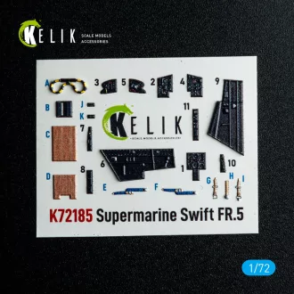   Kelik Supermarine Swift FR.5 - interior 3D decals for AirFix kit 3D matrica