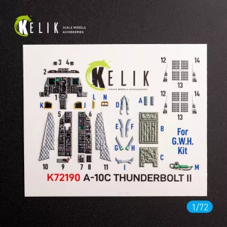   Kelik A-10C Thunderbolt II - interior 3D decals for GWH kit 3D matrica
