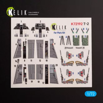   Kelik T-2 Advanced Trainer - interior 3D decals for Platz kit 3D matrica