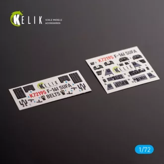 Kelik F-16I - interior 3D decals for Hasegawa kit 3D matrica