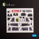 Kelik F-16I - interior 3D decals for Hasegawa kit 3D matrica
