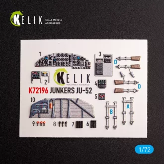 Kelik Ju-52 - interior 3D decals for Italeri kit 3D matrica