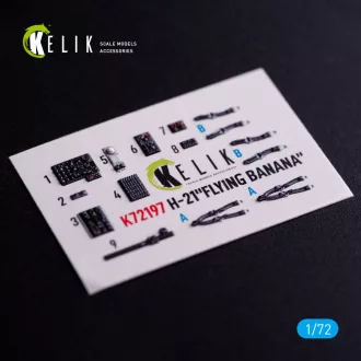   Kelik H-21 Flying Banana - interior 3D decals for Italeri kit 3D matrica