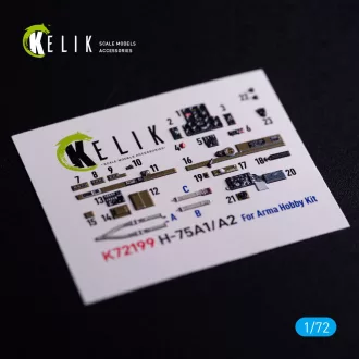   Kelik H-75A1/AR - interior 3D decals for Arma Hobby kit 3D matrica