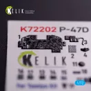 Kelik P-47D Razorback - interior 3D decals for Tamiya kit 3D matrica