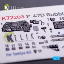Kelik P-47D Bubbletop - interior 3D decals for Tamiya kit 3D matrica
