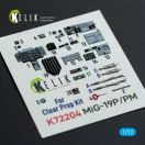 Kelik MiG-19P/PM - interior 3D decals for ClearProp kit 3D matrica