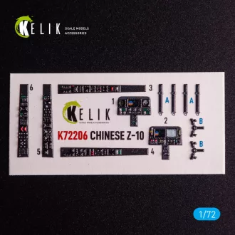   Kelik Z-10 Chinese - interior 3D decals for HobbyBoss kit 3D matrica