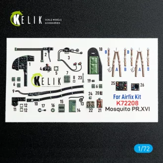   Kelik Mosquito PR.XVI - interior 3D decals for Airfix kit 3D matrica