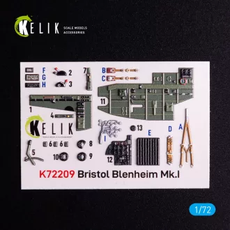   Kelik Bristol Bleninheim Mk.1 - interior 3D decals for Airfix kit 3D matrica