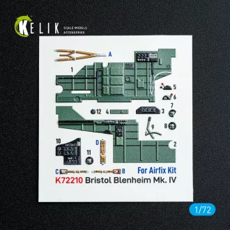   Kelik Bristol Blenheim Mk.IV - interior 3D decals for Airfix kit 3D matrica