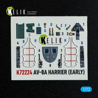   Kelik AV-8A Harrier (early) - interior 3D decals for Italeri kit 3D matrica