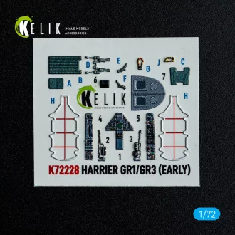   Kelik Harrier Gr1/Gr3 (Early) - interior 3D decals for Italeri kit 3D matrica